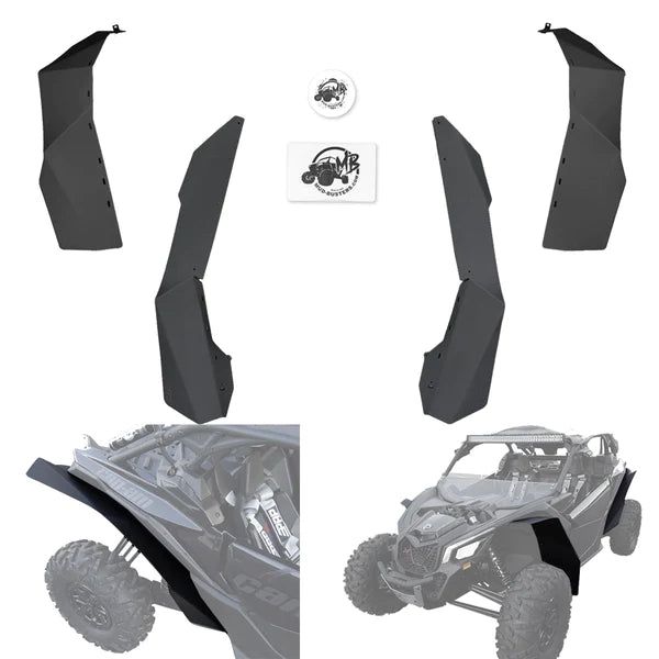 Can-Am Maverick X3 DS Stock Fender Flares (64" wide X3) 2017-2024