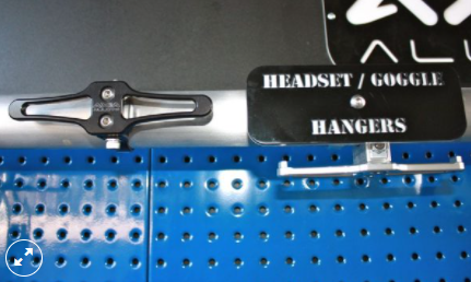 HEADSET / GOGGLE HANGER - PARALLEL TO BAR