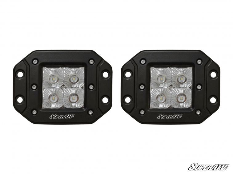 3" LED Recessed Cube Lights : Flood Pattern