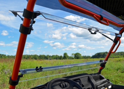 KAWASAKI MULE PRO SCRATCH RESISTANT FLIP WINDSHIELD