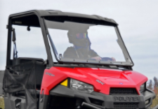 Polaris Ranger Midsize Scratch Resistant Flip Windshield