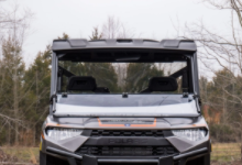 Polaris Ranger XP 900 Scratch Resistant Flip Down Windshield