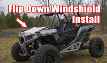 Polaris RZR 900 Scratch Resistant Flip Down Windshield