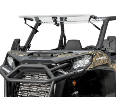 Can-Am Commander Scratch Resistant Flip Windshield
