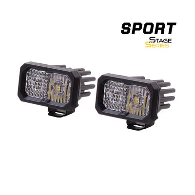 SSC2   SAE/DOT   White   Sport   Standard   LED   Pod   (pair)
