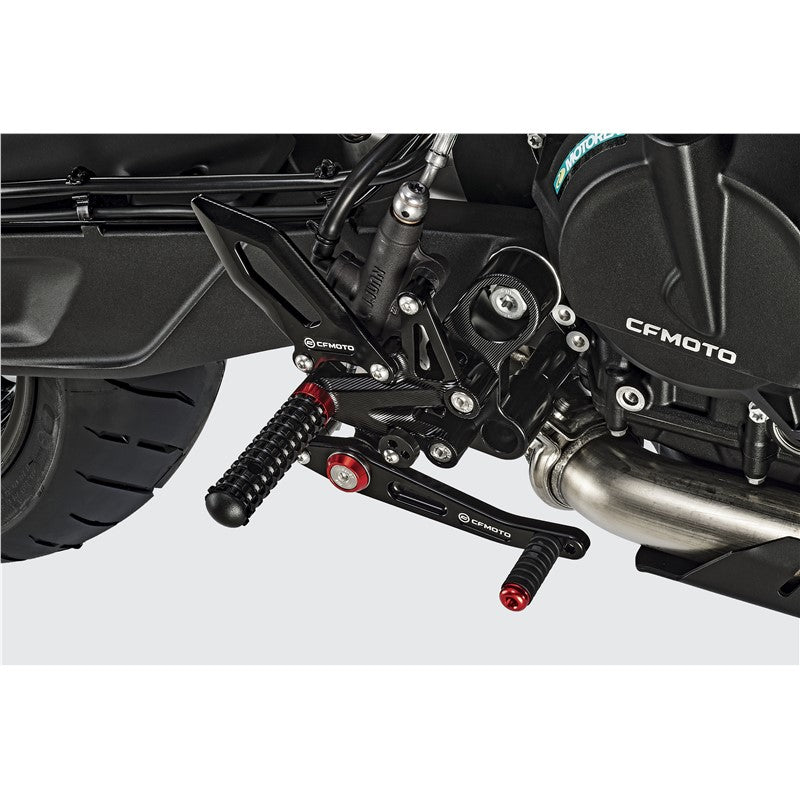 REARSETS- RH- BLACK & TITANIUM