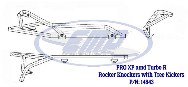 RZR PRO-XP and PRO-R Rocker Knockers with Tree Kicker Nerf Bars (2 seat)