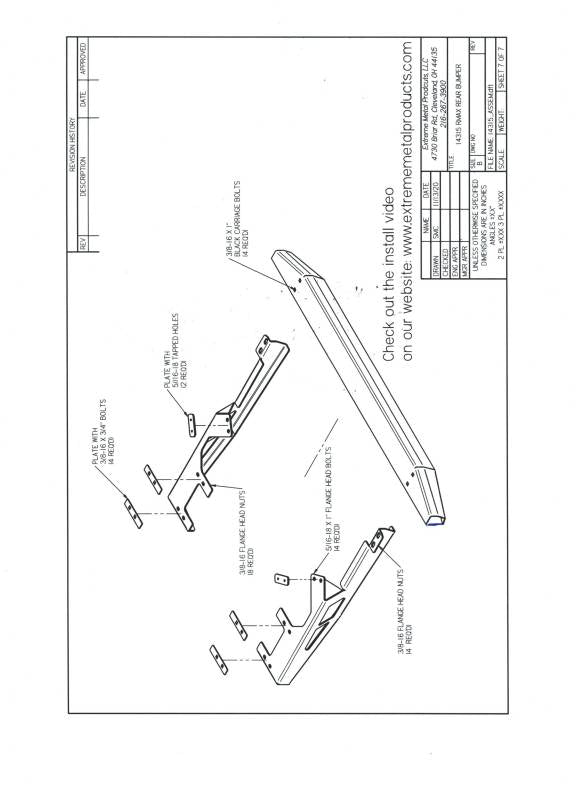 Yamaha Wolverine RMAX 1000 and Wolverine X2 XT-R Rear Bumper