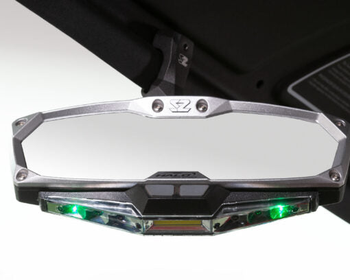 Halo-RA LED Rearview Mirror with Cast Aluminum Bezel – Polaris Pro-Fit Header Panel