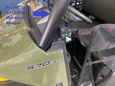 POLARIS RANGER FOLDING MIRROR SET FOR THE PRO-FIT CAGE (NON-ROUND CAGE)