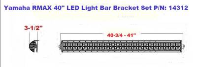 Yamaha Wolverine RMAX 1000 and X2 R-Spec 850 40" Light Bar Bracket Set