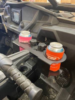 Premium Adjustable Grab Bar Dual Cup Holder for RZR, Talon and the KRX