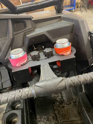 Premium Adjustable Grab Bar Dual Cup Holder for RZR, Talon and the KRX