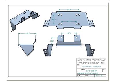 Mid-Size Ranger Winch Mounting Plate