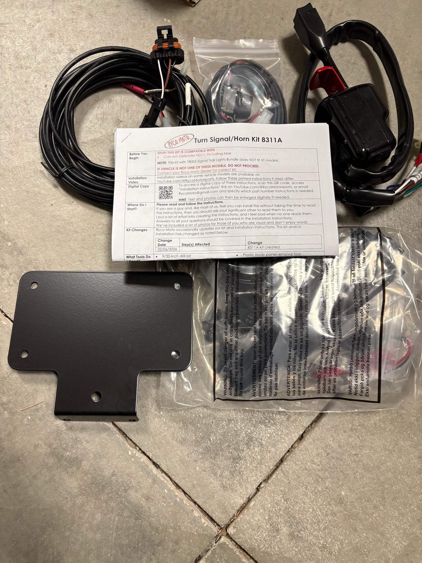 Ryco Street Legal Kit 8311A-T8005- Defender HD11