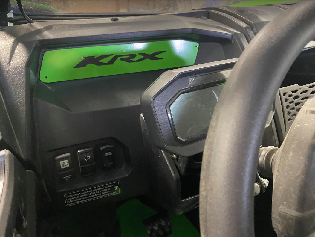 Kawasaki KRX 1000 Dash Panels- dash trim plate - Kawasaki Green