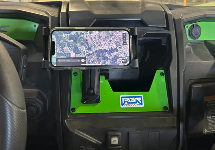 Kawasaki KRX & KRX4 1000 Adjustable Phone Iphone Galaxy Tablet Mount Kawi Green