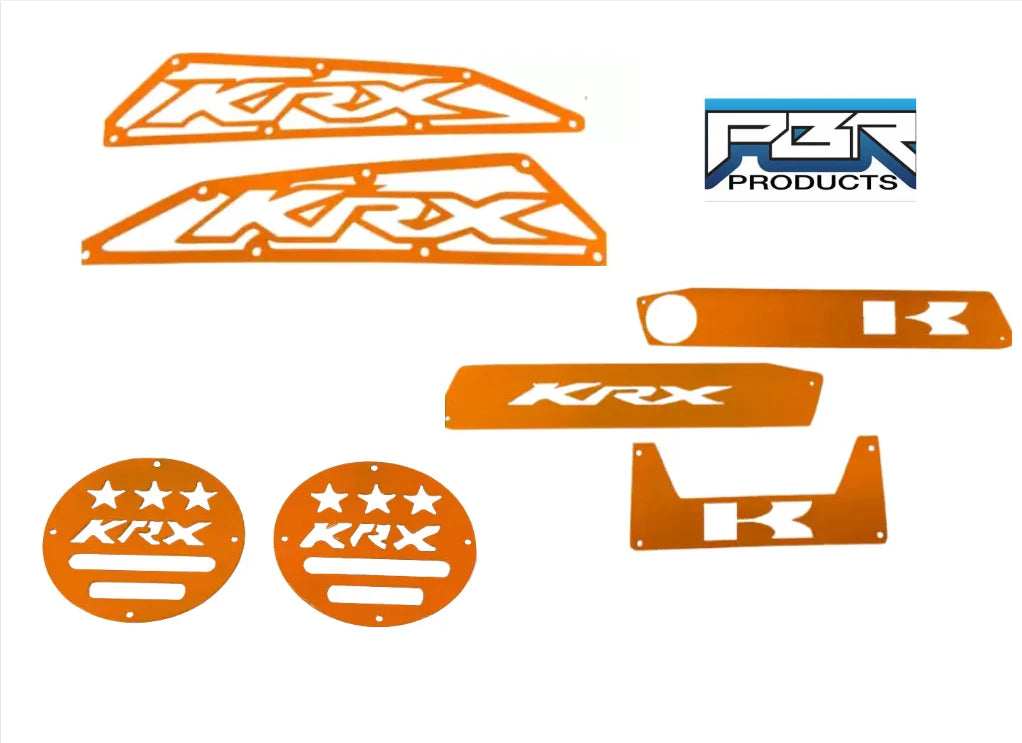 Kawasaki KRX-4 Accessory kit: Frog skins, Dash Plates, Cubby & Drains - Orange