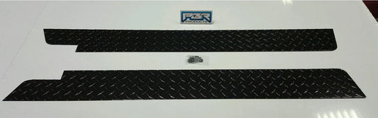 JEEP CJ7 DIAMOND PLATE SIDE ROCKER PANEL SET 6'' WIDE - BLACK Powder