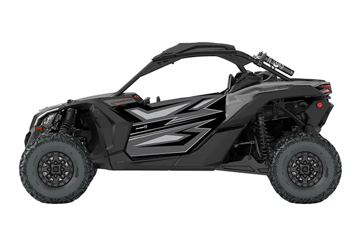 2018 Can Am® Maverick X3 Striker Door Platinum Satin Graphics