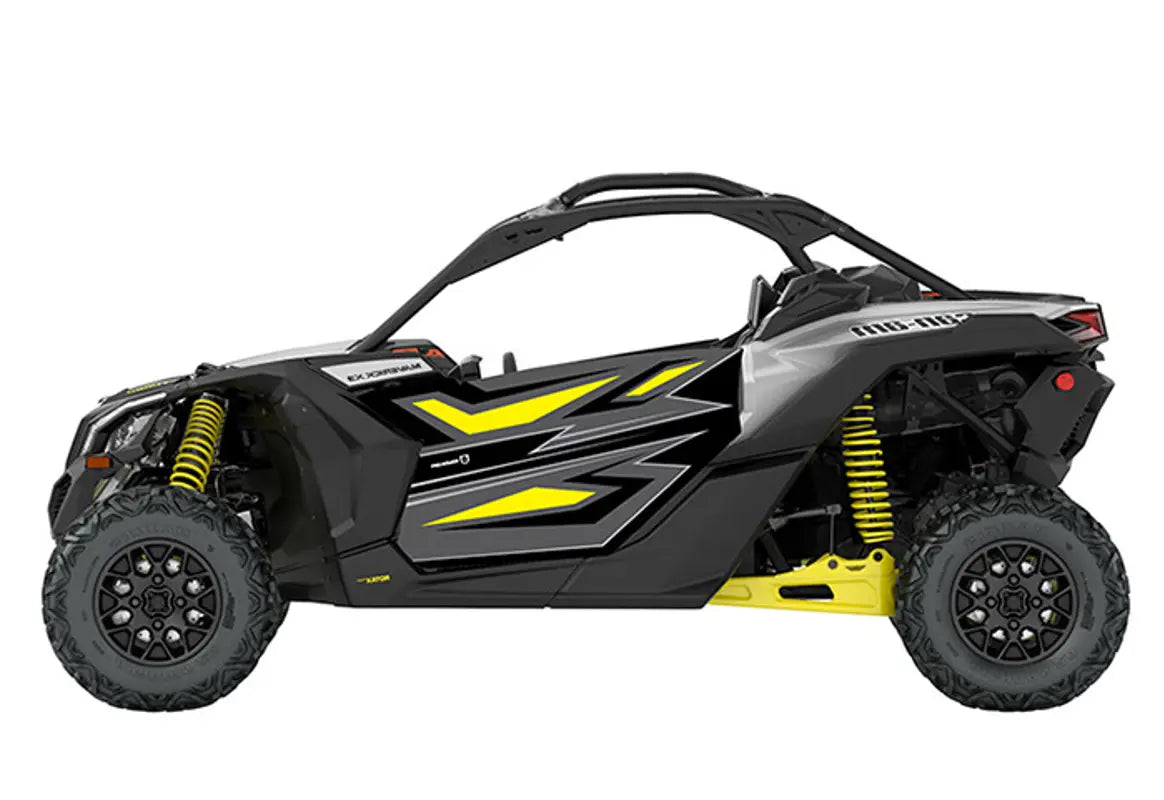 2018 Can Am Maverick X3 Striker Door Hyper Silver/Sunburst Yellow Graphics