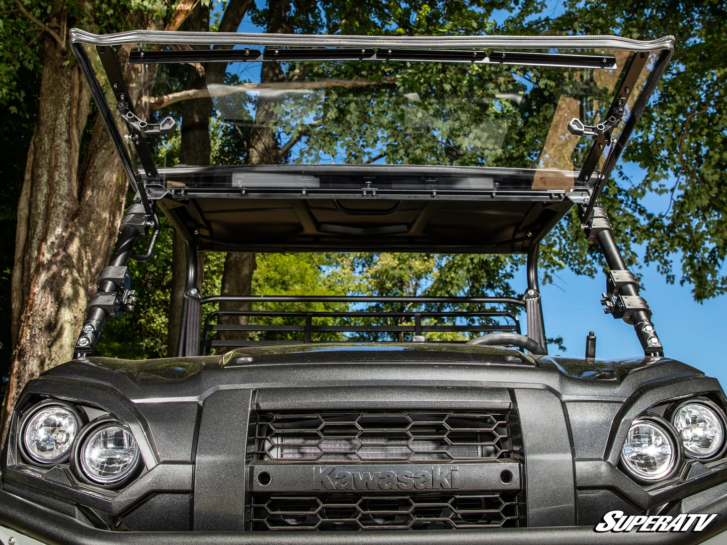 Kawasaki Mule Pro Scratch Resistant Flip Down Windshield