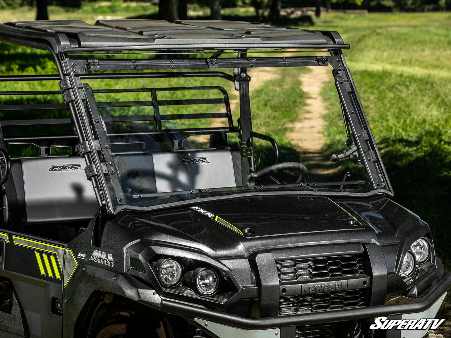 Kawasaki Mule Pro Scratch Resistant Flip Down Windshield
