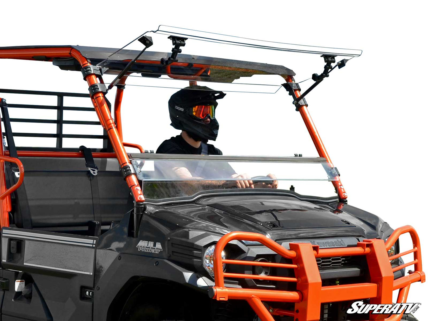 Kawasaki Mule Pro Scratch Resistant Flip Down Windshield