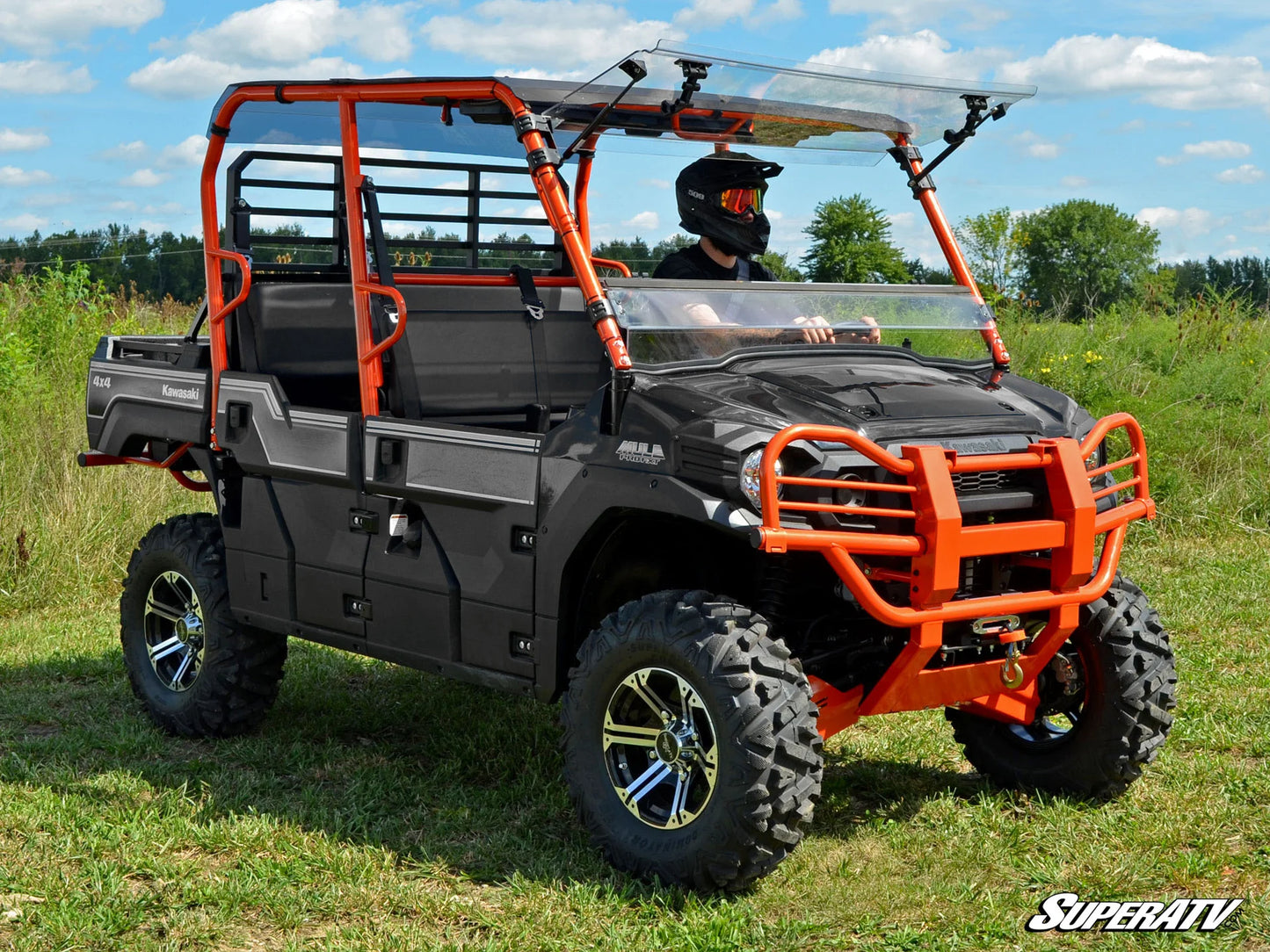 Kawasaki Mule Pro Scratch Resistant Flip Down Windshield