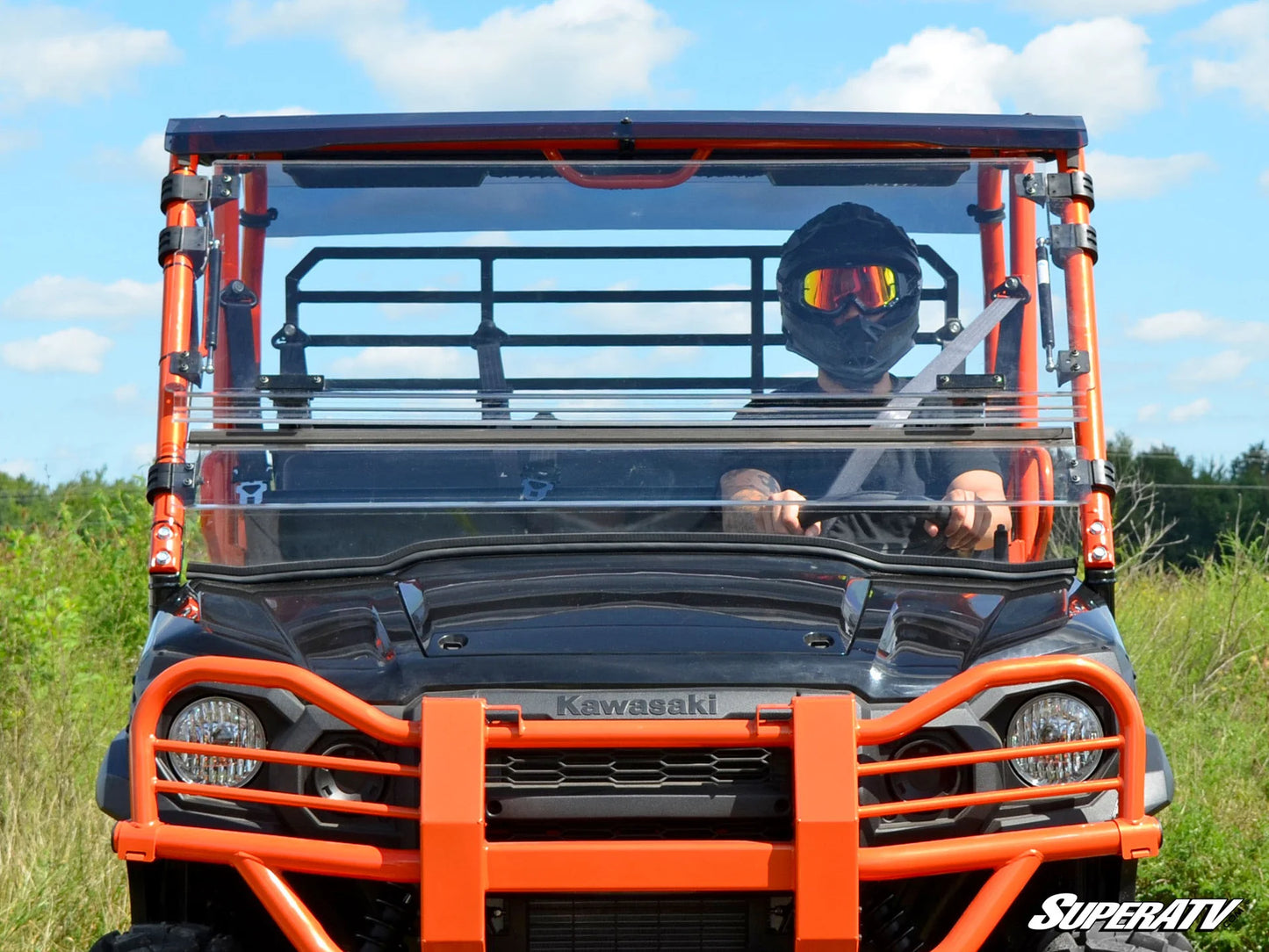 Kawasaki Mule Pro Scratch Resistant Flip Down Windshield