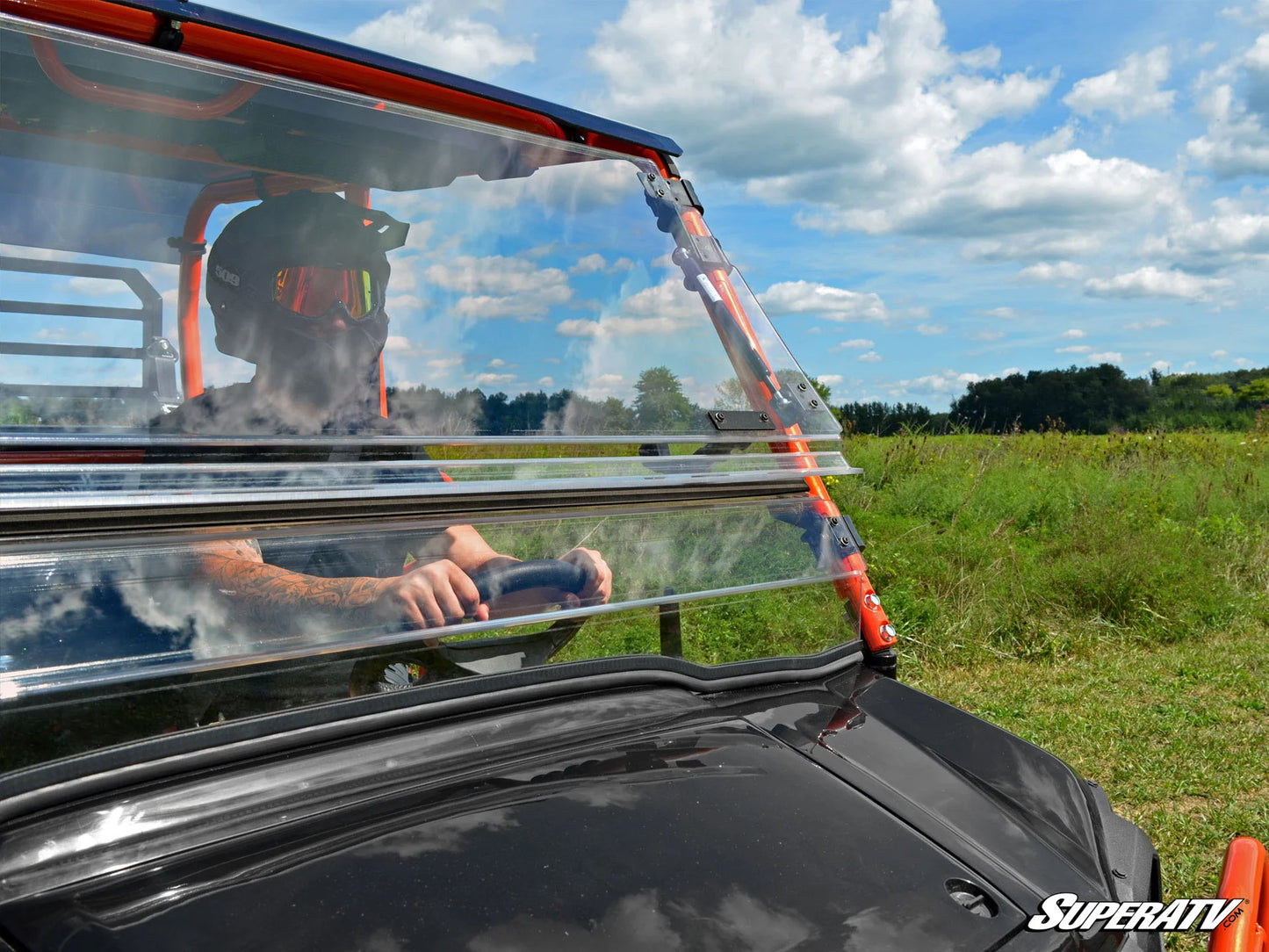 Kawasaki Mule Pro Scratch Resistant Flip Down Windshield