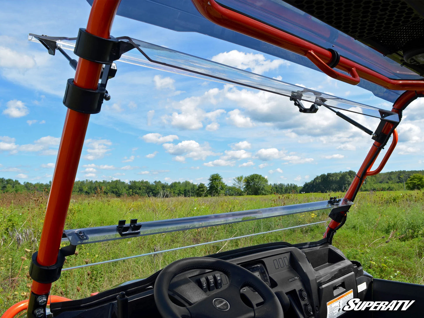 Kawasaki Mule Pro Scratch Resistant Flip Down Windshield
