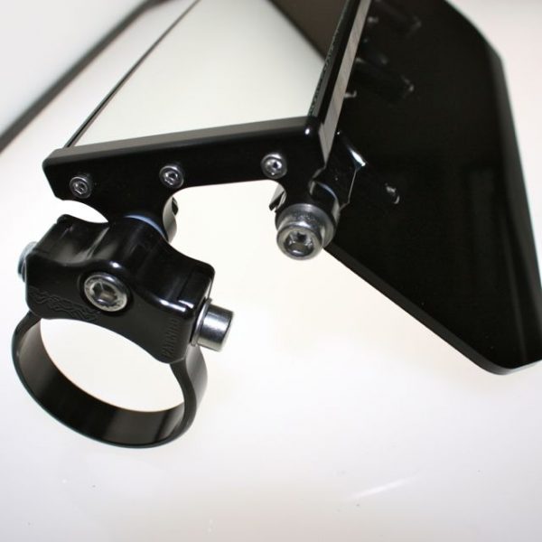 12″ WIDE PANORAMIC REARVIEW MIRROR WITH FOLDING SUN VISOR - TINTED SHIELD