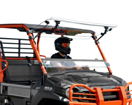 KAWASAKI MULE PRO SCRATCH RESISTANT FLIP WINDSHIELD