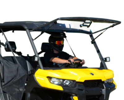 Can-Am Defender Scratch Resistant Flip Windshield