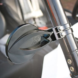 Axia Alloys Round Convex Side Mirror Kit 4" Black