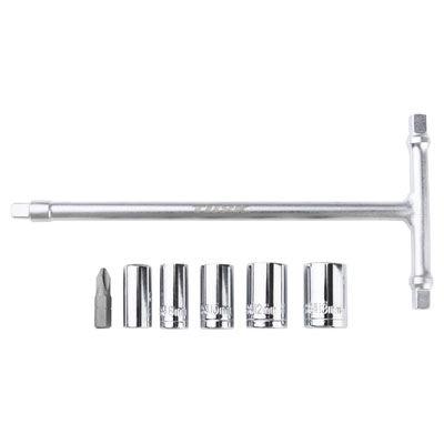 TUSK -  3-Way Mini T-Handle Wrench Tool Kit - 1/4" Drive